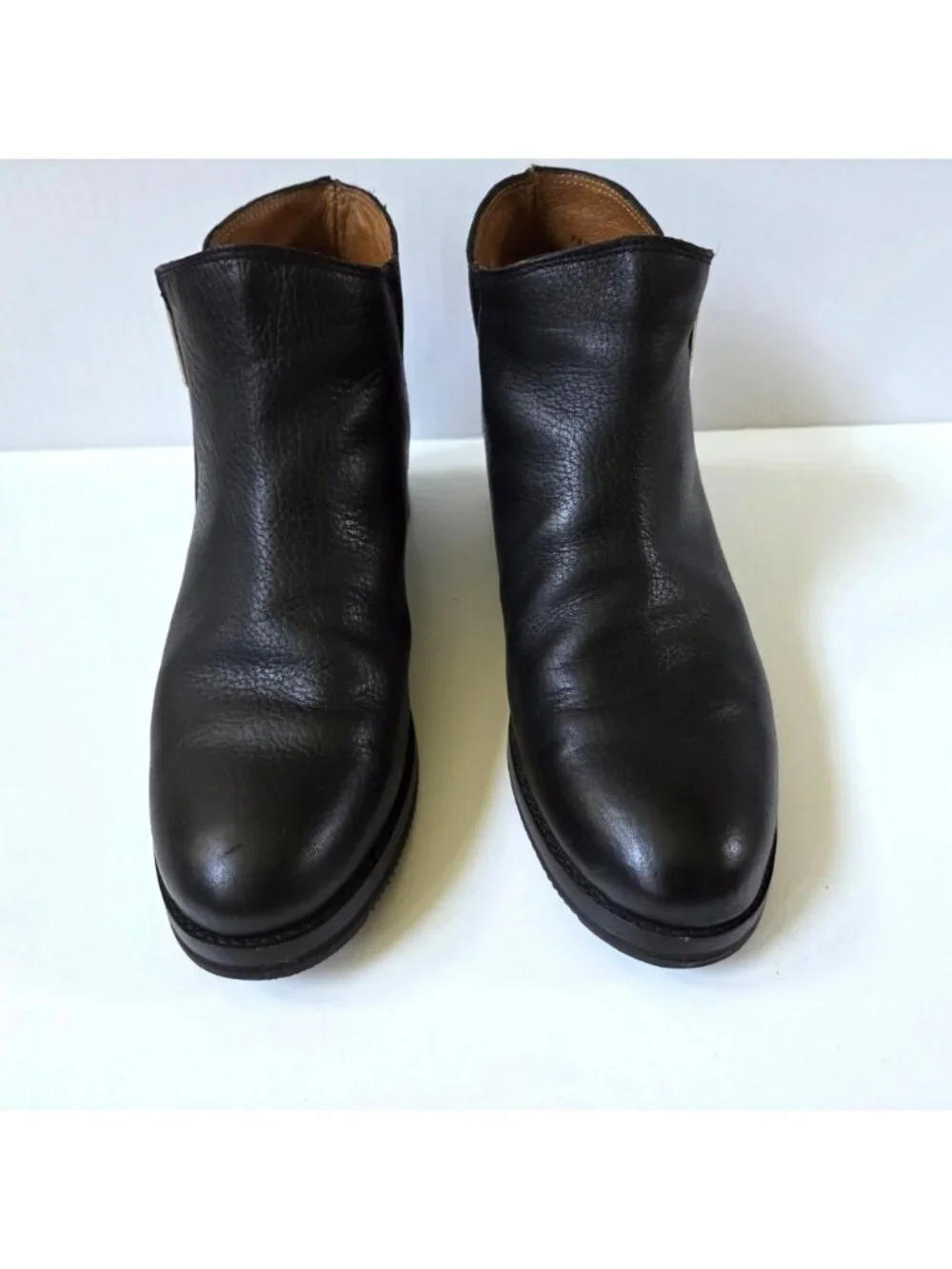 Frye Boots Womens 7.5 Black Leather Madison Moto Shootie Bootie Biker Preppy